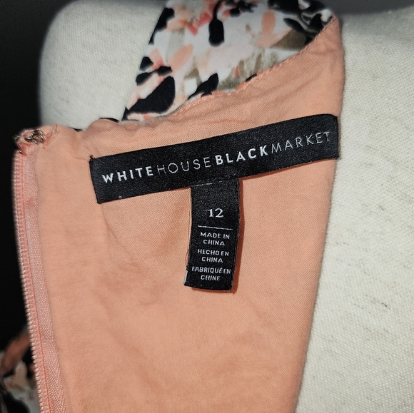 WHBM A-Line Summer Lined Floral Cotton Tank Dress Size 12 - Picture 8 of 11